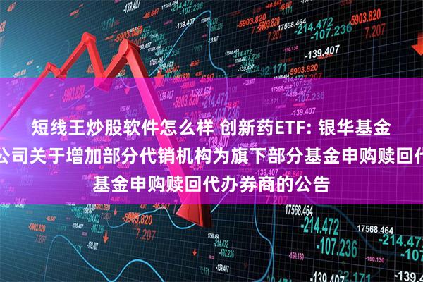 短线王炒股软件怎么样 创新药ETF: 银华基金管理股份有限公司关于增加部分代销机构为旗下部分基金申购赎回代办券商的公告